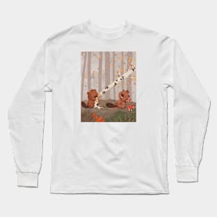 Funny beavers Long Sleeve T-Shirt